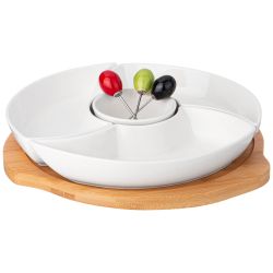 МЕНАЖНИЦА LEFARD "NATIVE" 4 СЕКЦИИ НА ДЕР.ВРАЩ.ПОДСТАВКЕ, 3 ВИЛОЧКИ (КОР=12НАБ.)