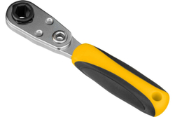 Ключ-трещотка для бит 1/4" Denzel 52 зуба, CrMo, адаптер для торцевых головок 11633