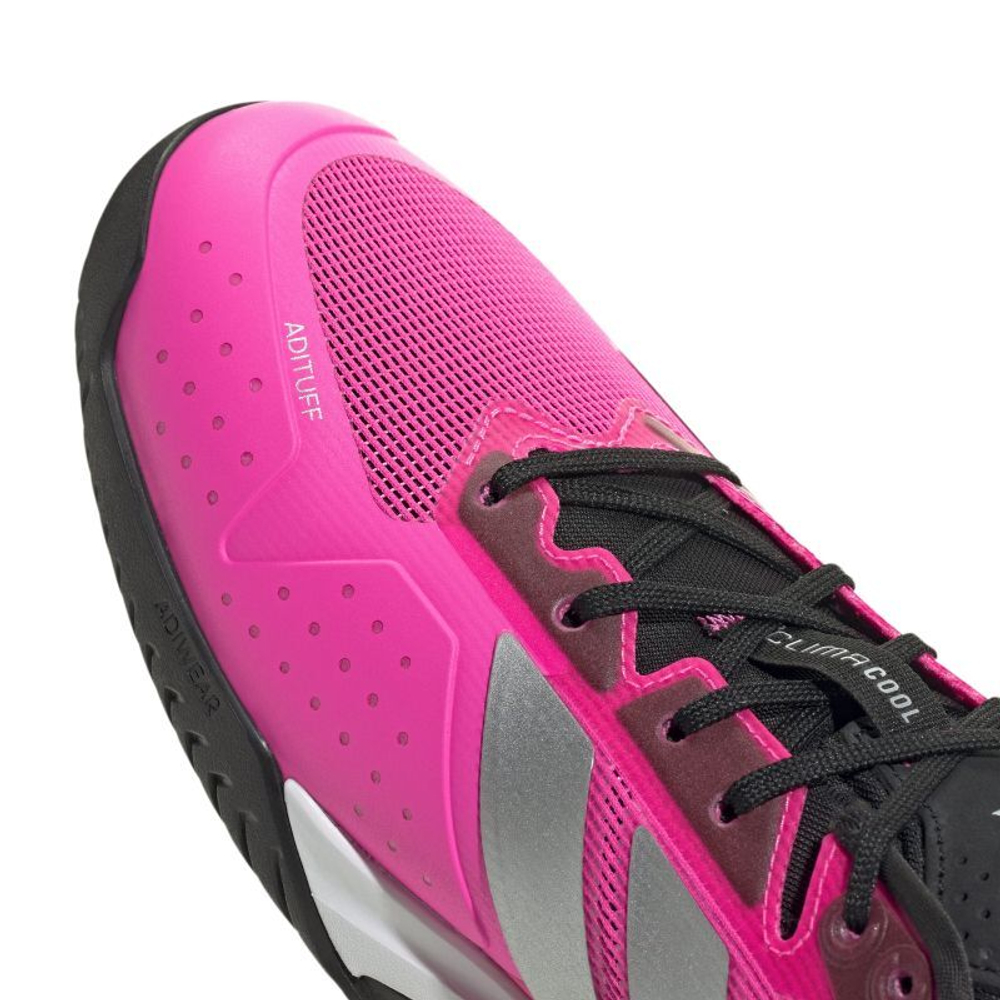 Мужские кроссовки теннисные Adidas Adizero Ubersonic 5 M NM - lucid pink/silver metallic/core black