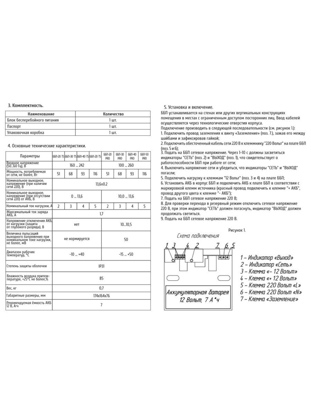 Источник бесперебойного питания ББП-40 PRO