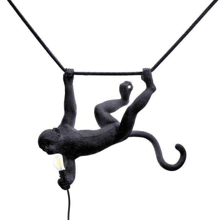 Подвесной светильник Seletti The Monkey Lamp Swing Black 14916