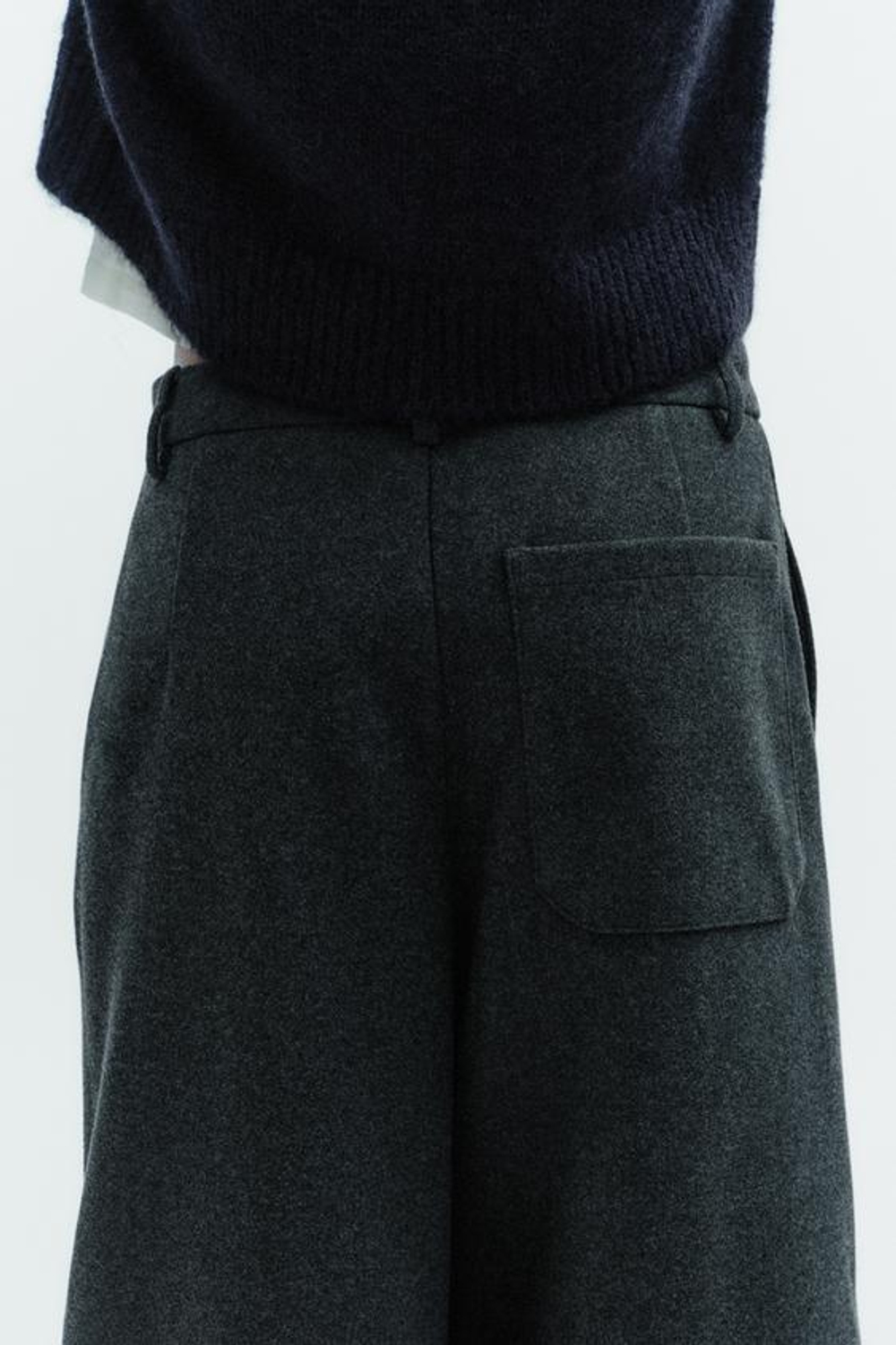 ZARA БРЮКИ BALLOON СО СКЛАДКАМИ, ТЕМНО-СЕРЫЙ