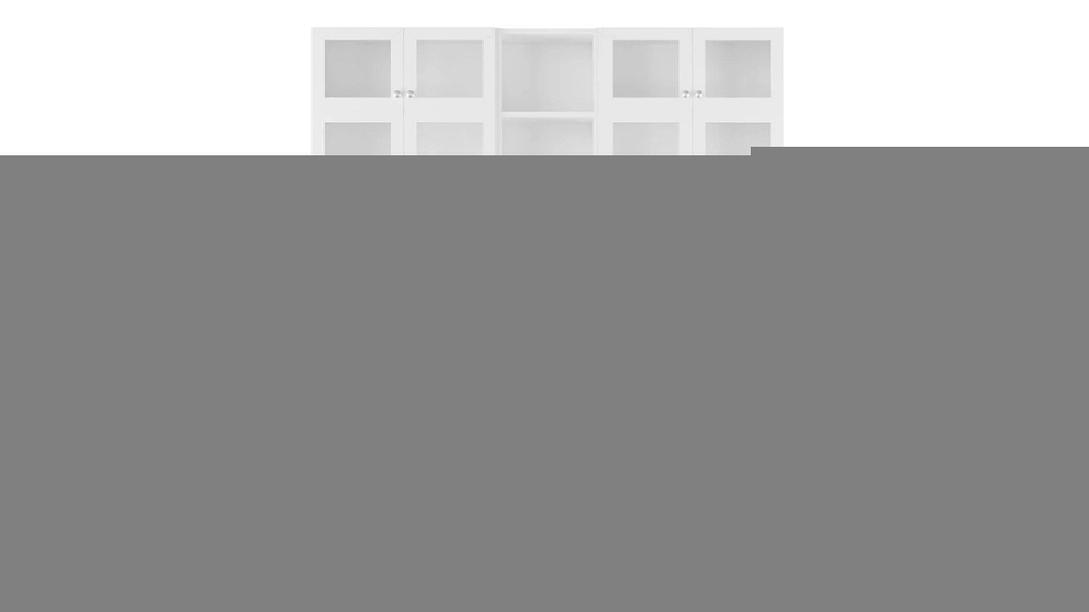 Книжный шкаф Билли 32 Белый Фасадный 0101 200*30*237 см, Белый   Фиеста