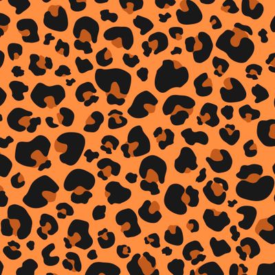 Леопардовые пятна на оранжевом фоне