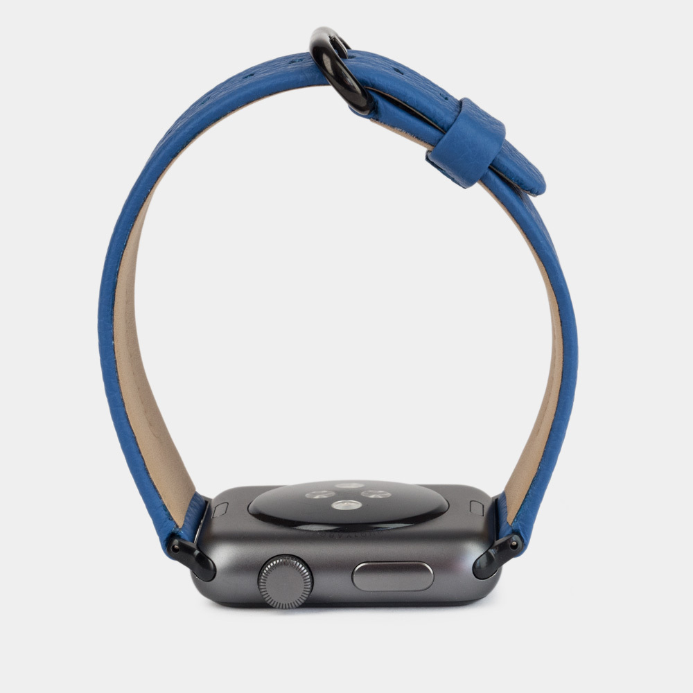 Ремешок для Apple Watch 40/41/42 mm из кожи теленка, цвета синий королевский