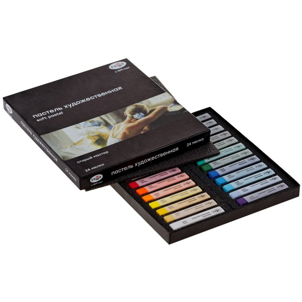Пастель художественная Гамма "Старый мастер", 24 цвета, картон. упак.