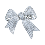 Брошь Fiore Luna Бантик Zircon XR00397B1 BW/S