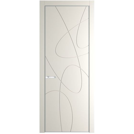 Межкомнатная дверь эмаль Profil Doors 6PA перламутр белый глухая профиль белый матовый