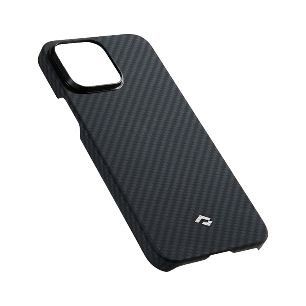 Чехол из арамидного волокна с поддержкой MagSafe PITAKA MagEZ Case 3 600D для iPhone 14 Pro, Black / Grey Twill (Cаржевое переплетение)