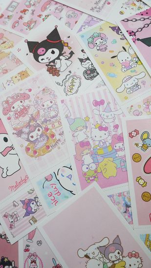 Набор открыток, карточек и наклеек "Санрио / Sanrio", 188 предметов