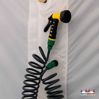 Пневмокаркасная всесезонная палатка «Универсал» 4×2,5×2,5 м — из ПВХ, оранжевая