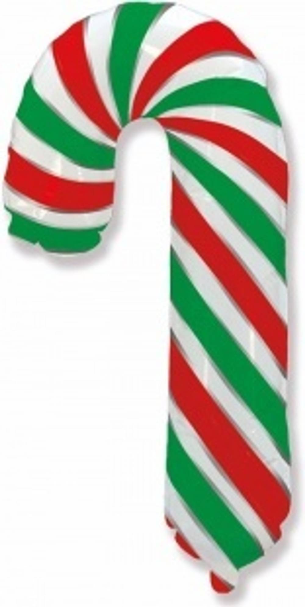 Шар (39''/99 см) Фигура, Леденец трость, Красный/Зеленый, 1 шт. Б86