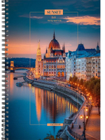 Тетрадь А4 80л. клетка "Город на воде-4" гребень, мелов.обложка (Проф-Пресс)