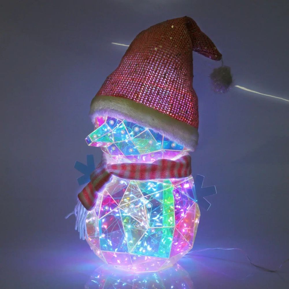 Сувенир светодиодный «Снеговичок» 24*17*37, 200 ламп LED, USB, Белый