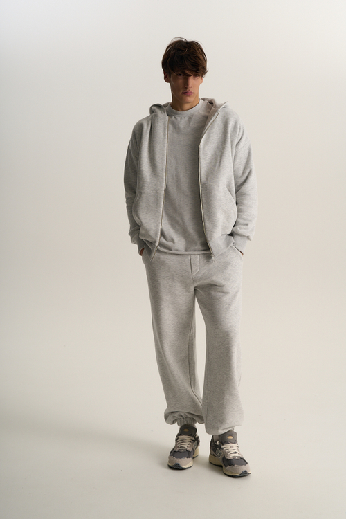 Худи на молнии унисекс футер с начесом, кофе