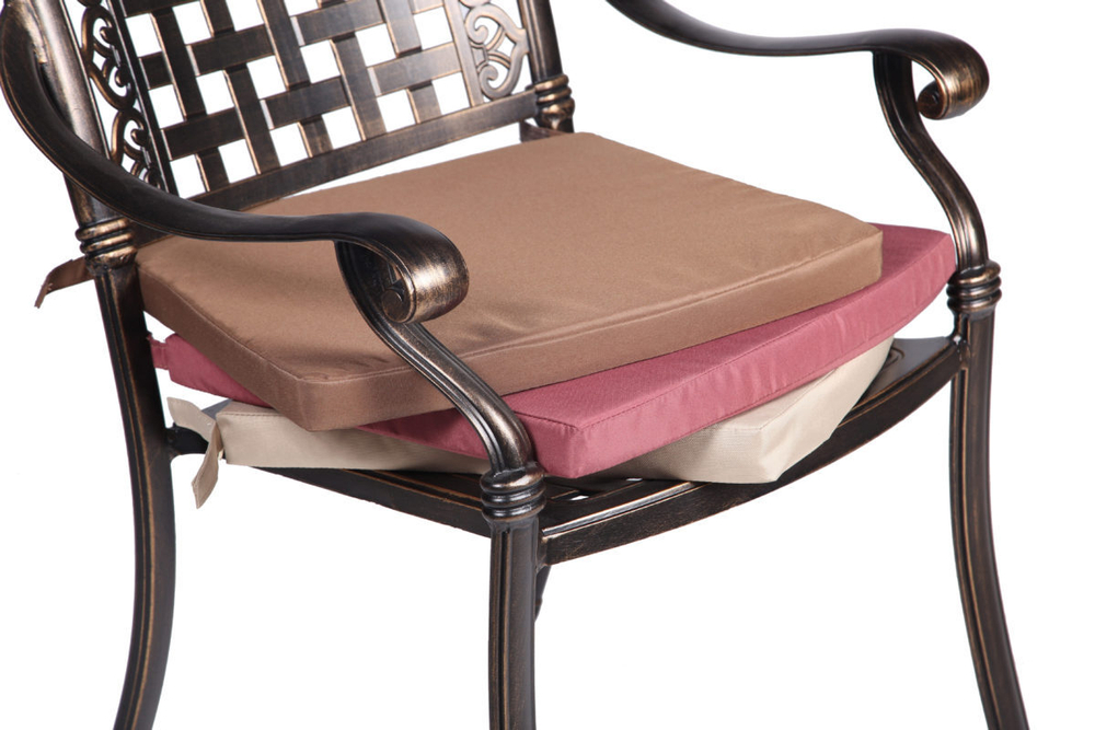 Обеденный комплект из литого алюминия стол Сандаловое дерево(118см) арт.74250 + 4 кресла Вулкан арт.N008 bronze-4