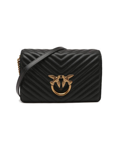 кожаная сумка через плечо love click classic sheep nappa Pinko - черный(100063 A0GK)