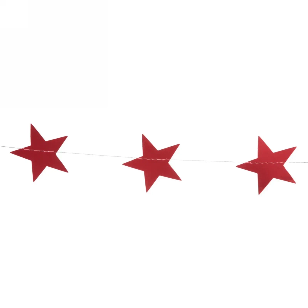 Растяжка «Звёздное сияние» 2,5 м 7 см , (24 штук), красный, глянец