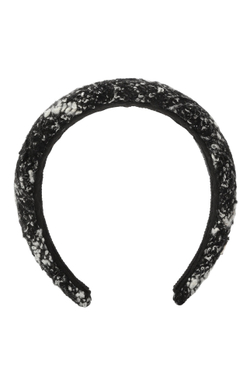 Ободок из черно-белого твида