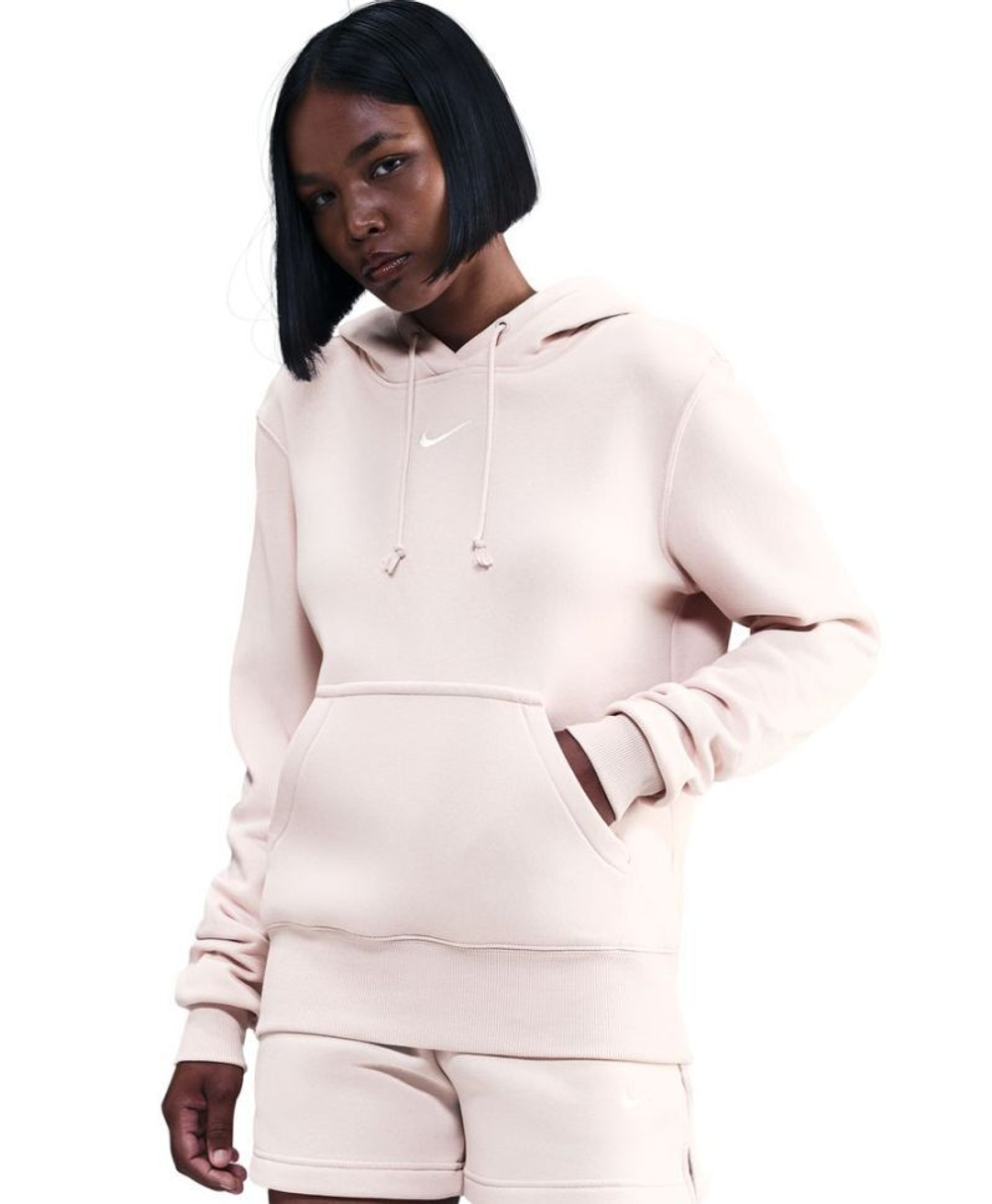 Женская Кофта теннисная Nike Sportwear Phoenix Fleece - sail red/sail