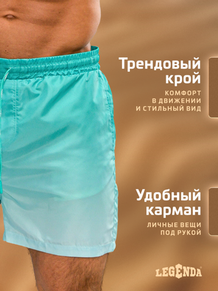 Шорты плавки Gradient LEGENDA укороченные зеленый