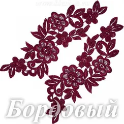 Лейсы кружевные, Бордовый (модель F212)