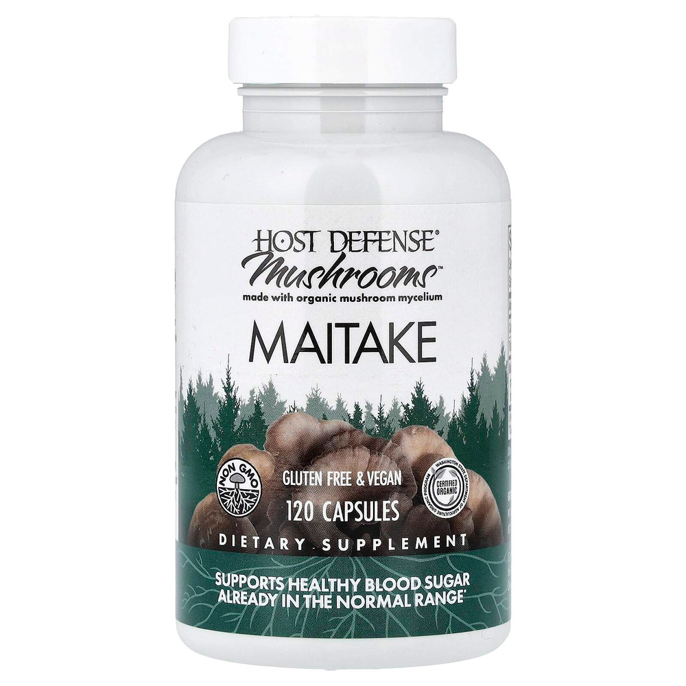 Host Defense, Mushrooms™, гриб-баран, 120 капсул (0,5 г в 1 капсуле)