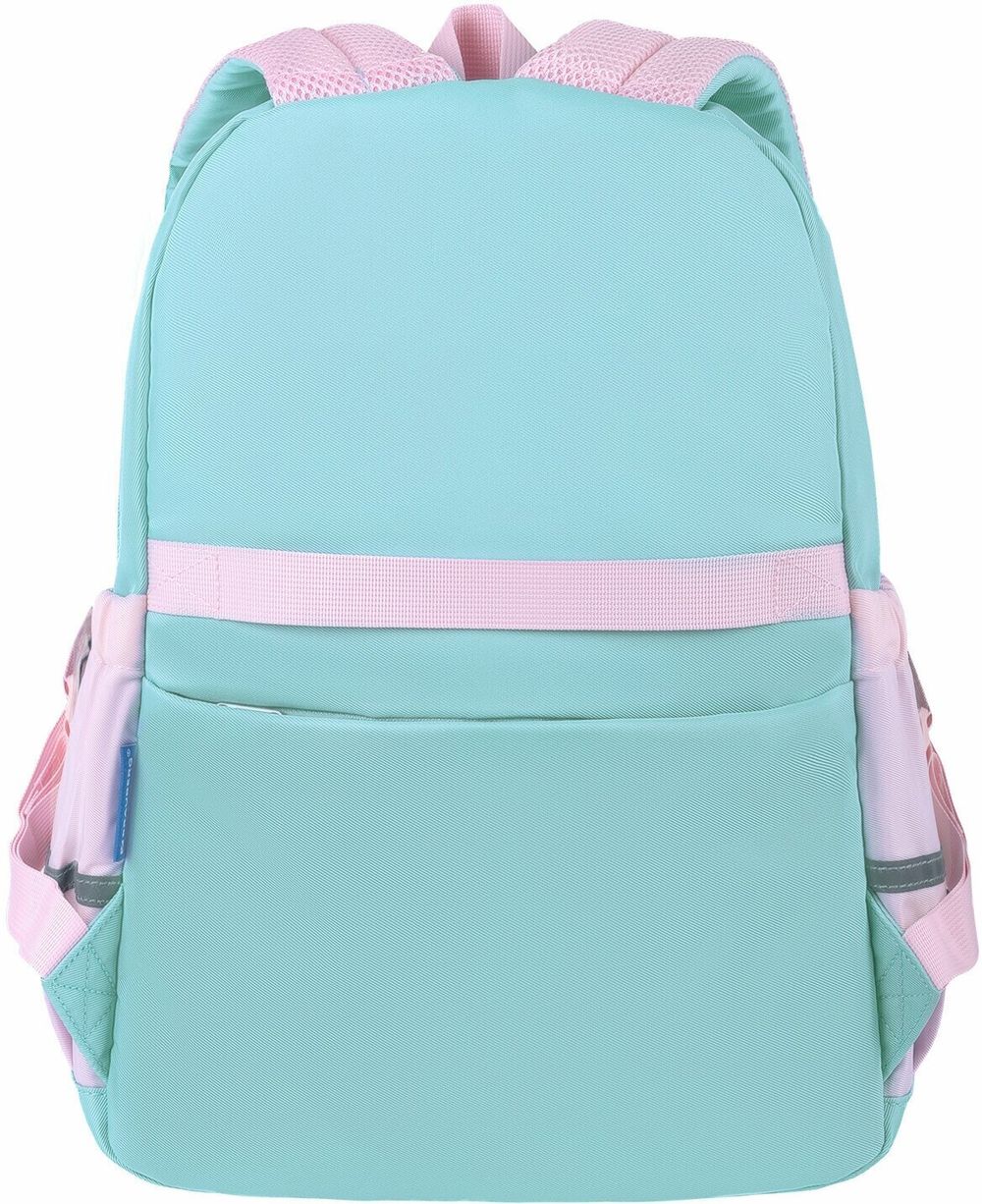 Рюкзак BRAUBERG PASTEL с термонашивками в комплекте, "Funny clouds", мятный, 40х29х14 см, 271421