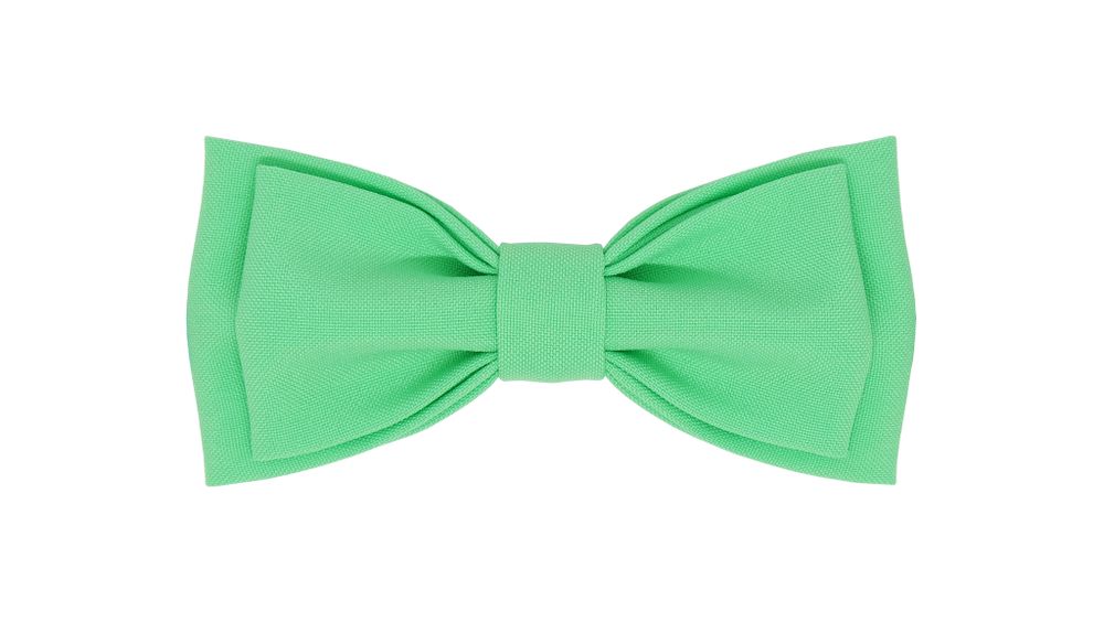Однотонный галстук - бабочка (зеленая мята)