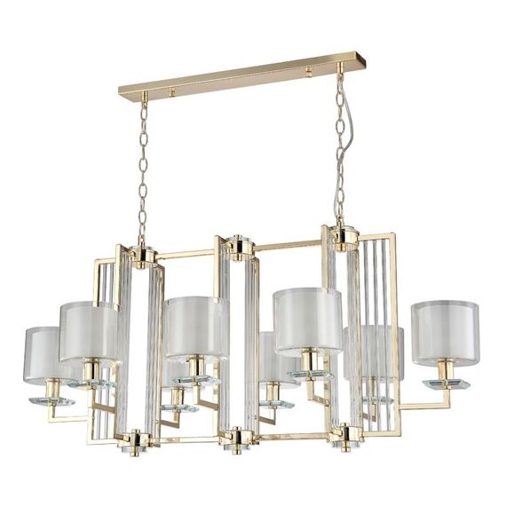 Подвесная люстра Crystal Lux Nicolas SP8 L1000 Gold/White