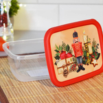 Контейнер для продуктов 0,5л прямоугольный "Игрушки", красный