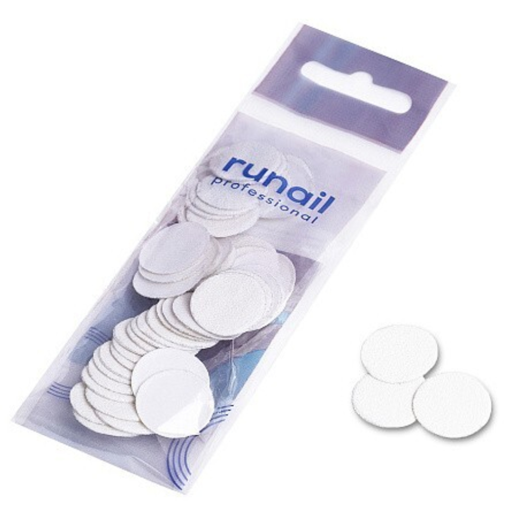 Runail Сменные файлы (цвет: белый), размер М (20 мм), 240 грит, 50шт. №7107