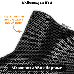 комплект ева ковриков в салон авто для volkswagen id.4 20-н.в. от supervip