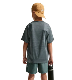 Футболка для мальчика теннисная Nike Boys Multi Dri-FIT Short-Sleeve - mineral slate/smoke grey/white