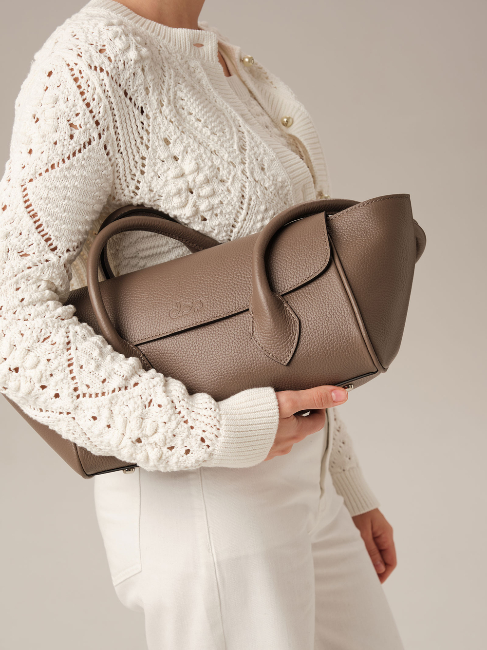 Кожаная сумка Viki DBR 31341 тауп