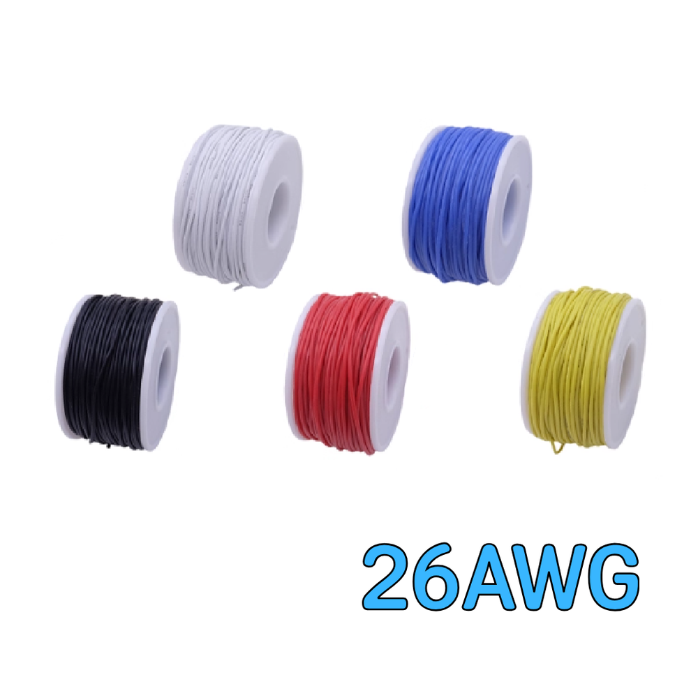 Комплект проводов силиконовых 26AWG - Ч/Б/К/С/Ж