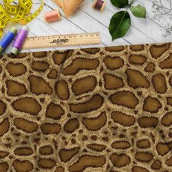 Ткань шифон коричневый питон в пикселях