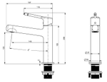 Смеситель для раковины Феерие (Feerie) Vincea VBF-5FE1MB, черный