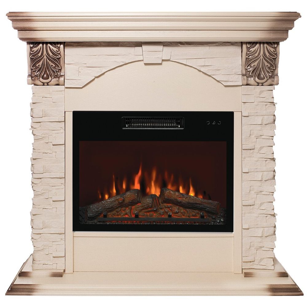 Электрокамин RealFlame Dublin Lux WT с очагом Kendal 24