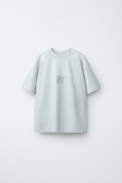 ZARA ФУТБОЛКА С НАДПИСЬЮ, МЯТНЫЙ