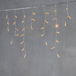 Светодиодная бахрома с колпачком 3,1*0,5 м., 120 экстра теплых белых LED ламп, прозрачный провод ПВХ, IP65, LTC (PIL120CAP-10-2EWW)