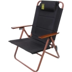 Кресло складное c подлокотниками до 120 кг DC-6018, 59*52*88 см, цвет: чёрный, каркас алюминий, ТуристМастер