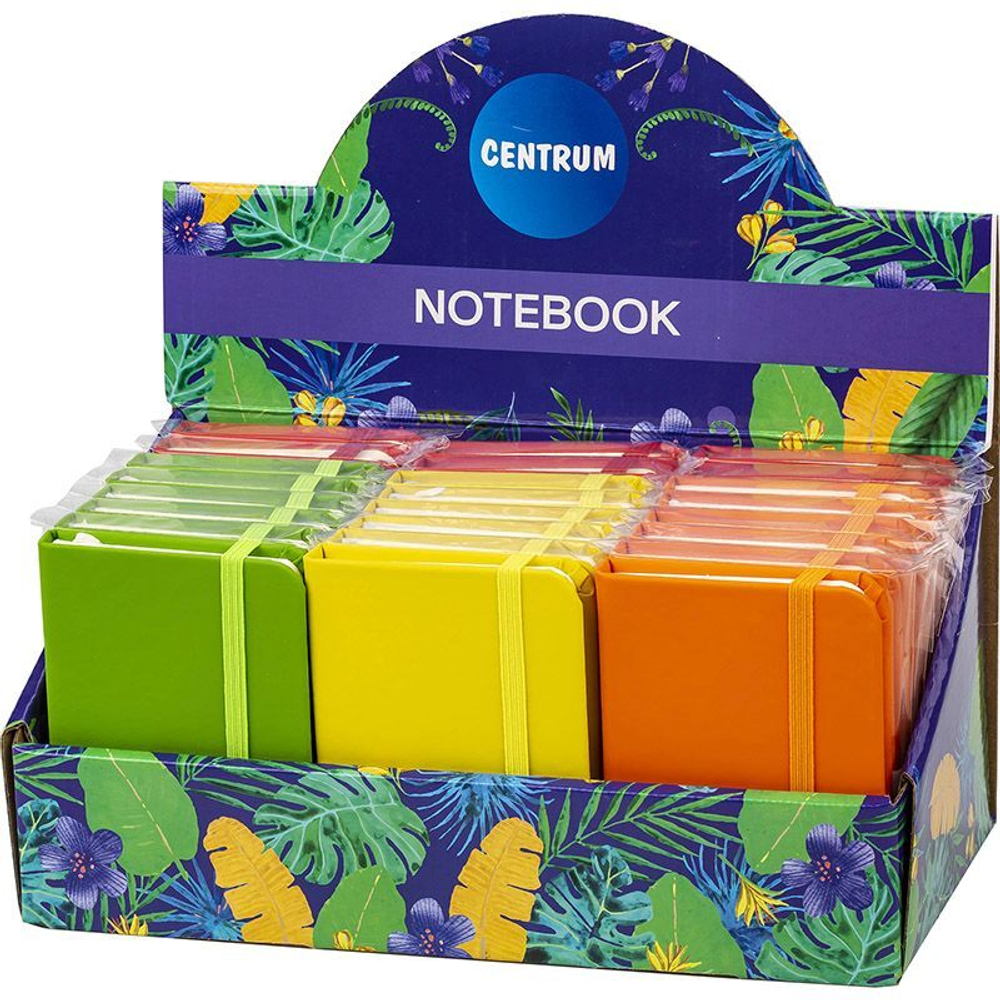 Записная книжка А7  80л. 7БЦ "Multicolor" лин., резинка