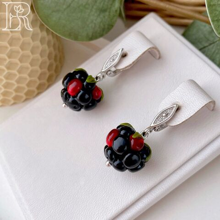 Серьги Ежевика