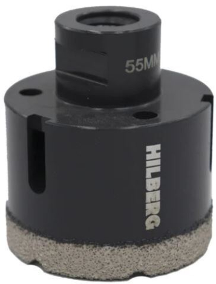 Коронка алмазная по керамике и керамограниту Super Hard (55 мм; M14) Hilberg HH655