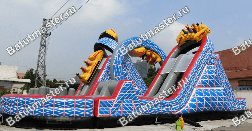 Надувной батут-горка "Американские горки"