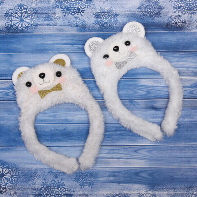 Ободок карнавальный «Медвежонок» 19 см