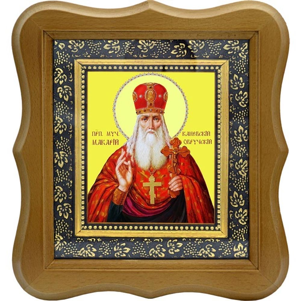 Макарий Каневский, Пинский, Овручский, Переяславский, архимандрит, преподобномученик. Икона на холсте.