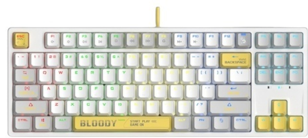 Клавиатура Bloody S87 белый