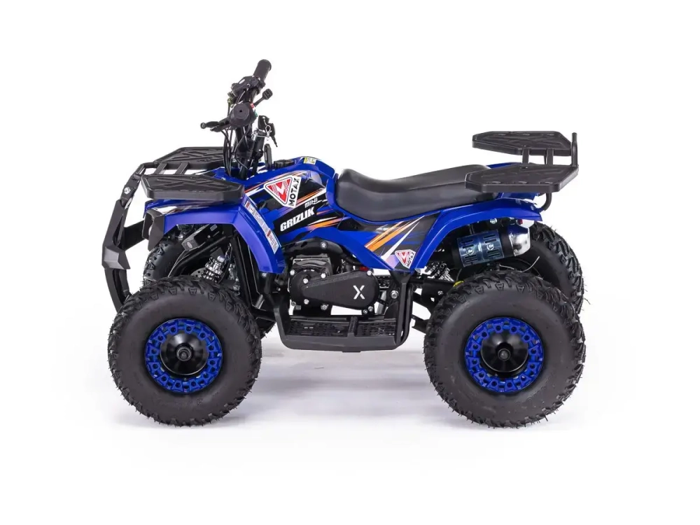 Детский бензиновый квадроцикл MOTAX GRIZLIK MINI ES BW с электростартером и родительским пультом